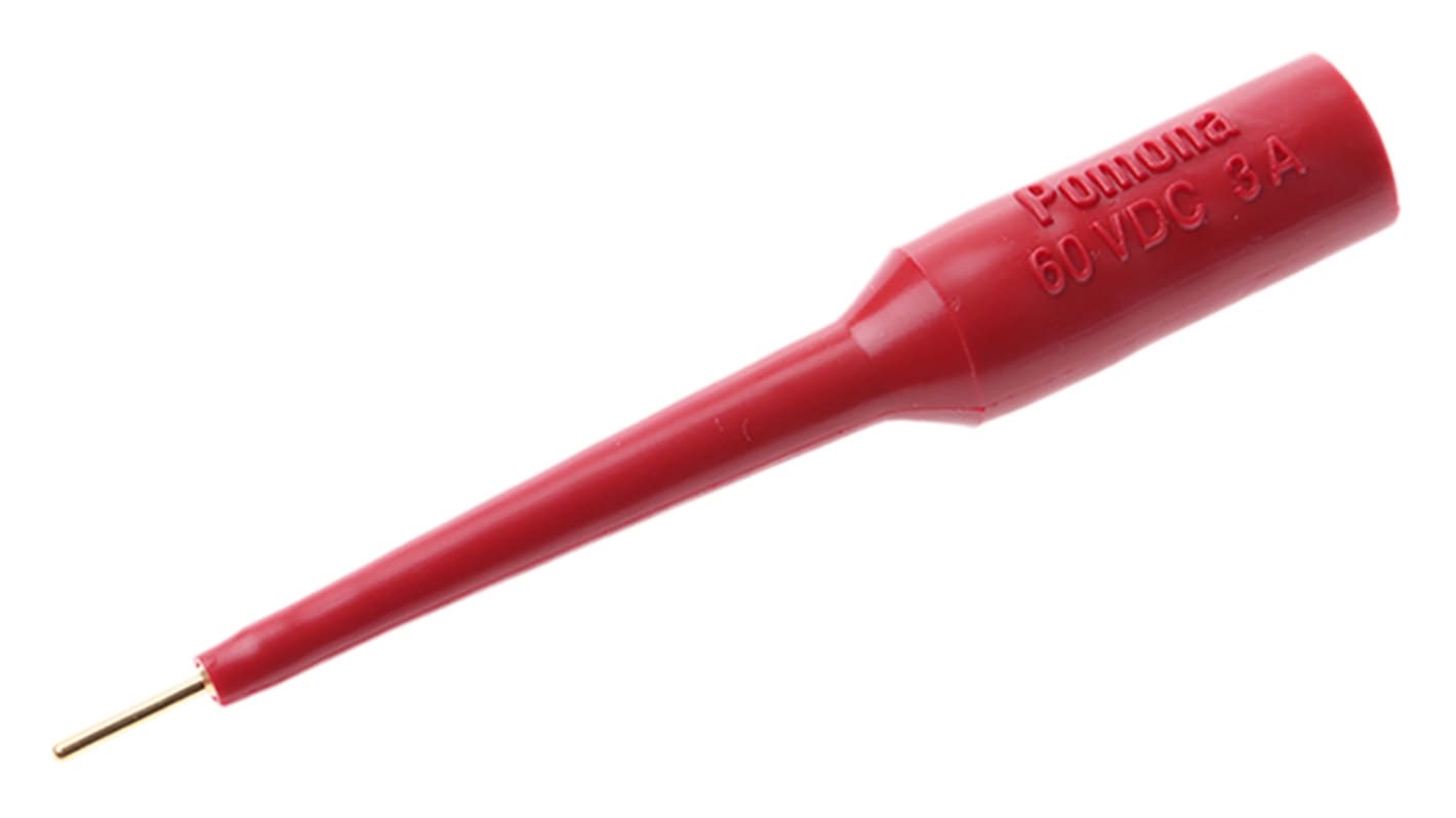 Fluke Red, Male Test Connector Adapter With Brass contacts and Gold Plated