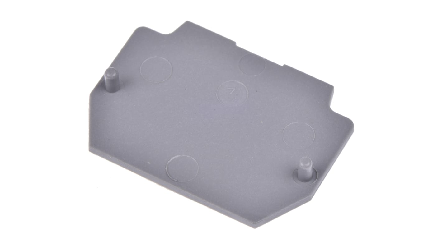 Entrelec FEDR Series End Cover for Use with DIN Rail Terminal Blocks