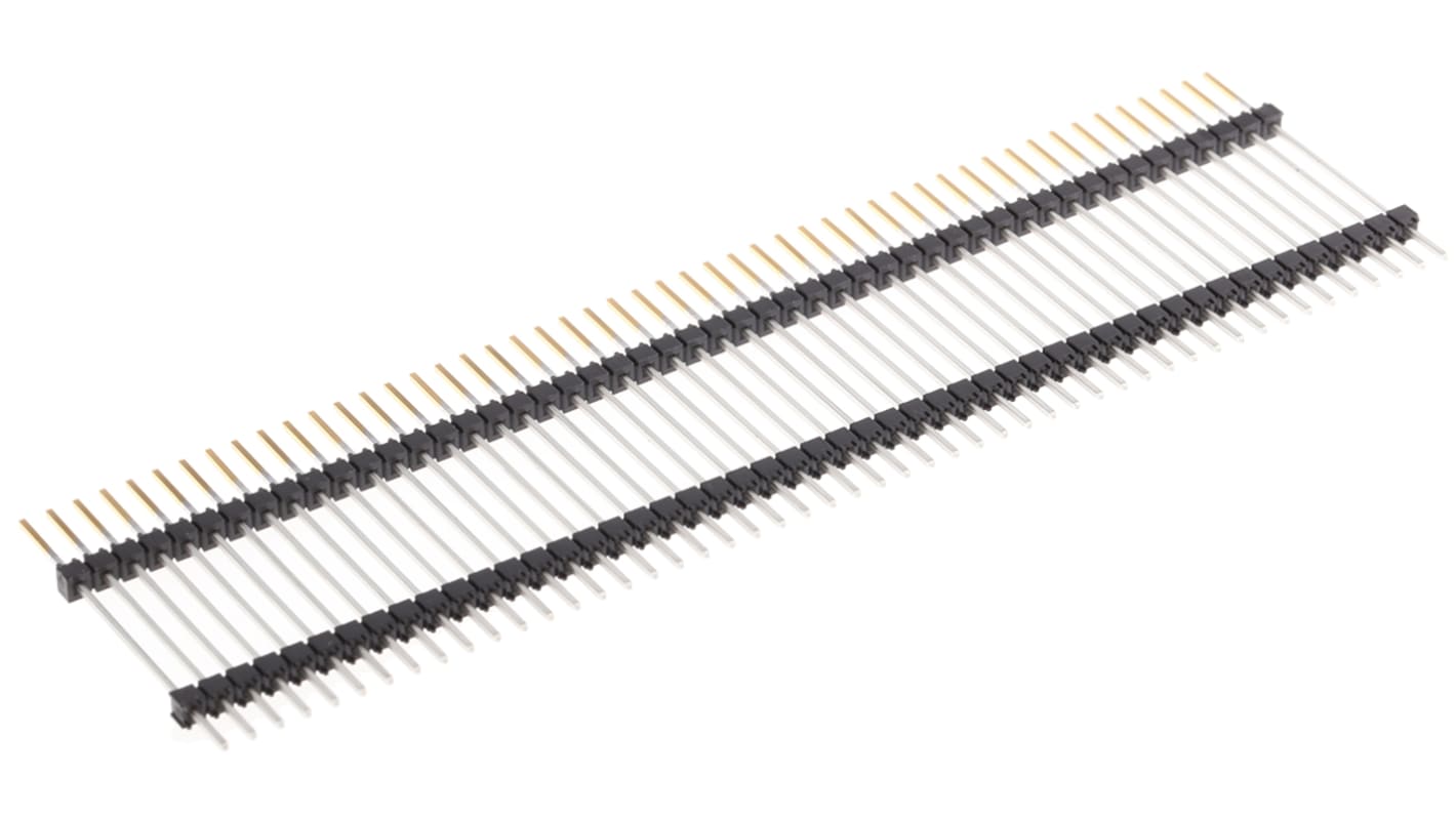 Samtec EW Series Straight Through Hole Pin Header, 50 Contact(s), 2.54mm Pitch, 1 Row(s), Unshrouded
