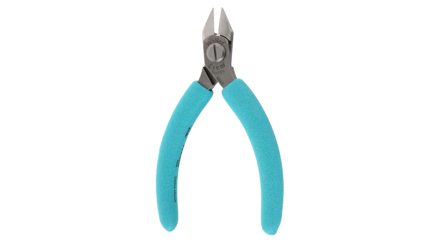 Alicates de corte lateral Weller Erem, capacidad de corte 1.6mm, long. total 120 mm, ESD