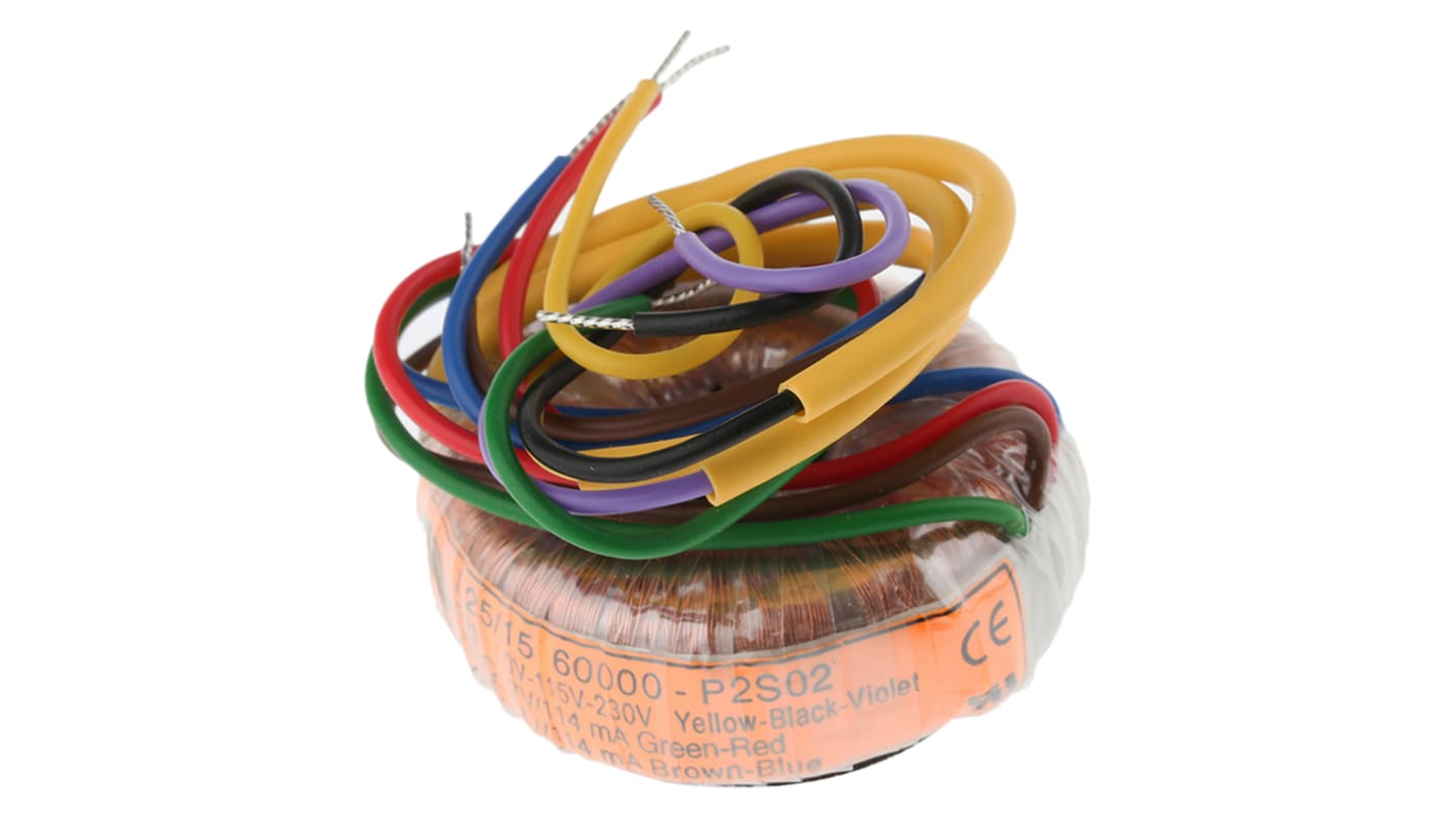 Nuvotem Talema 115 V ac, 230 V ac, 2 x 7V ac Toroidal Transformer, 1.6VA 2 Output