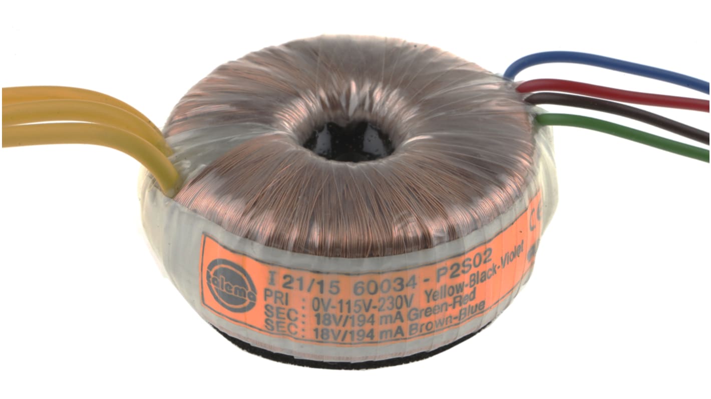 Nuvotem Talema トロイダルトランス,1次：115 V ac, 230 V ac,2