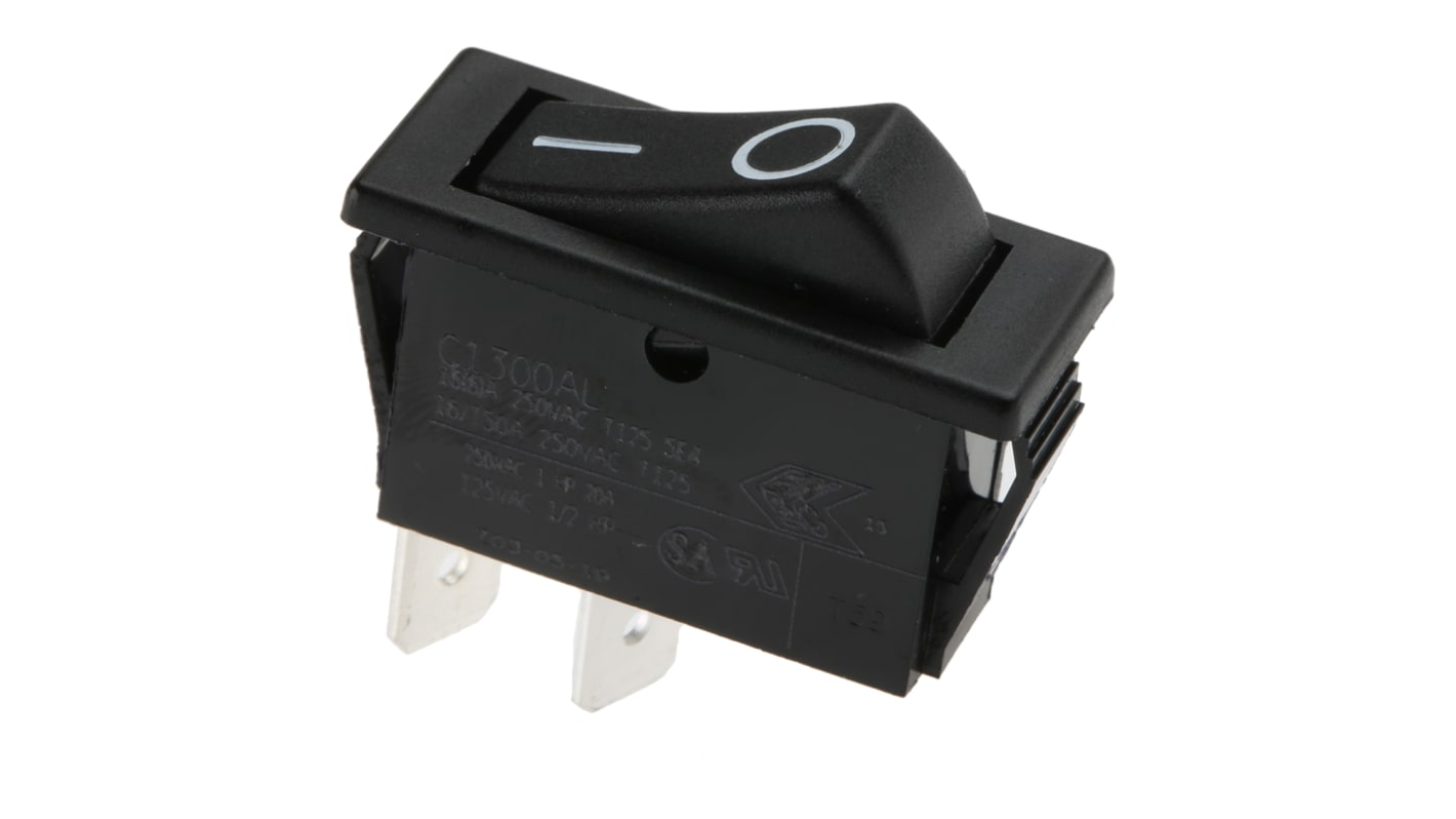 Arcolectric (Bulgin) Ltd SPST, On-Off Rocker Switch Panel Mount