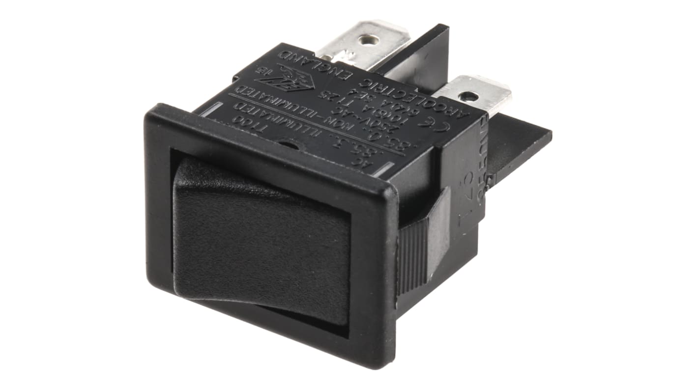 Arcolectric (Bulgin) Ltd DPST, On-Off Rocker Switch Panel Mount