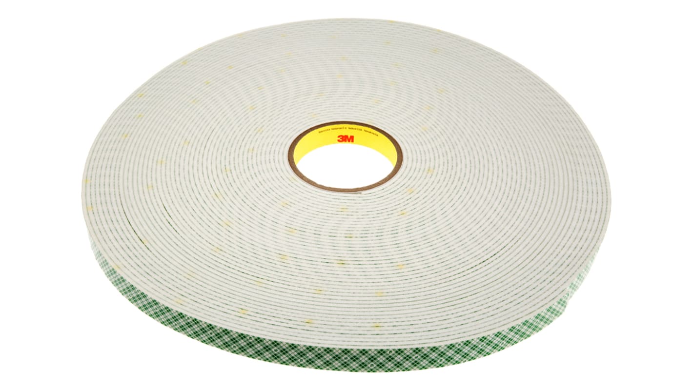 3M SCOTCH 4008, 4008 White Foam Tape, 19.0mm x 33.0m, 3.20mm Thick