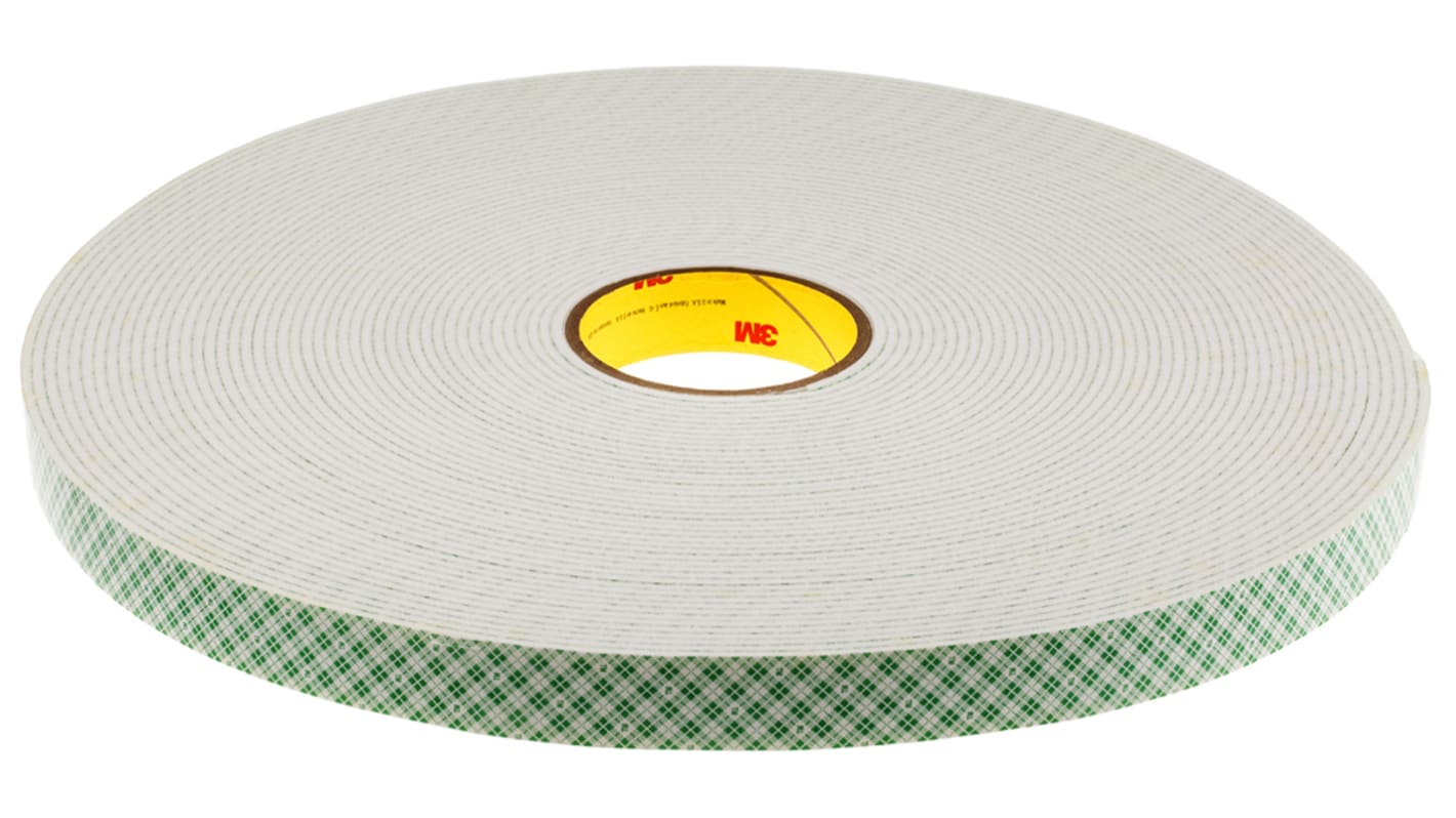 3M SCOTCH 4008, 4008 White Foam Tape, 25.0mm x 33.0m, 3.20mm Thick