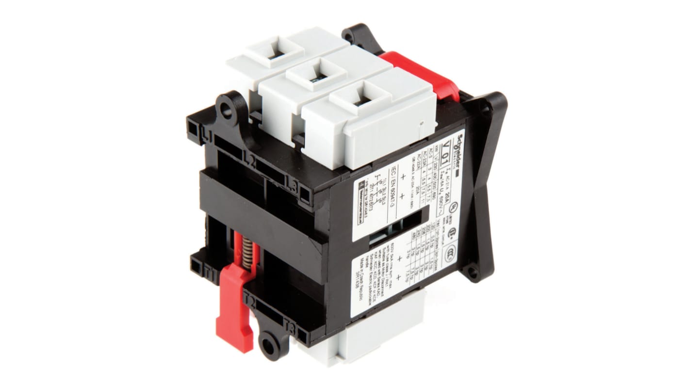 Schneider Electric 3P Pole Panel Mount Isolator Switch - 20A Maximum Current, 11kW Power Rating