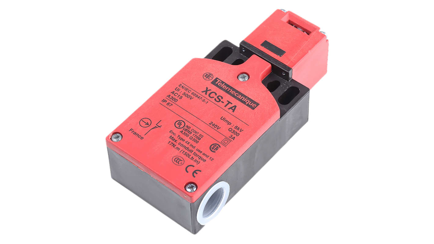 Telemecanique Sensors XCSTA Safety Interlock Switch, 2NO/1NC, Keyed, Glass Fibre Reinforced Nylon