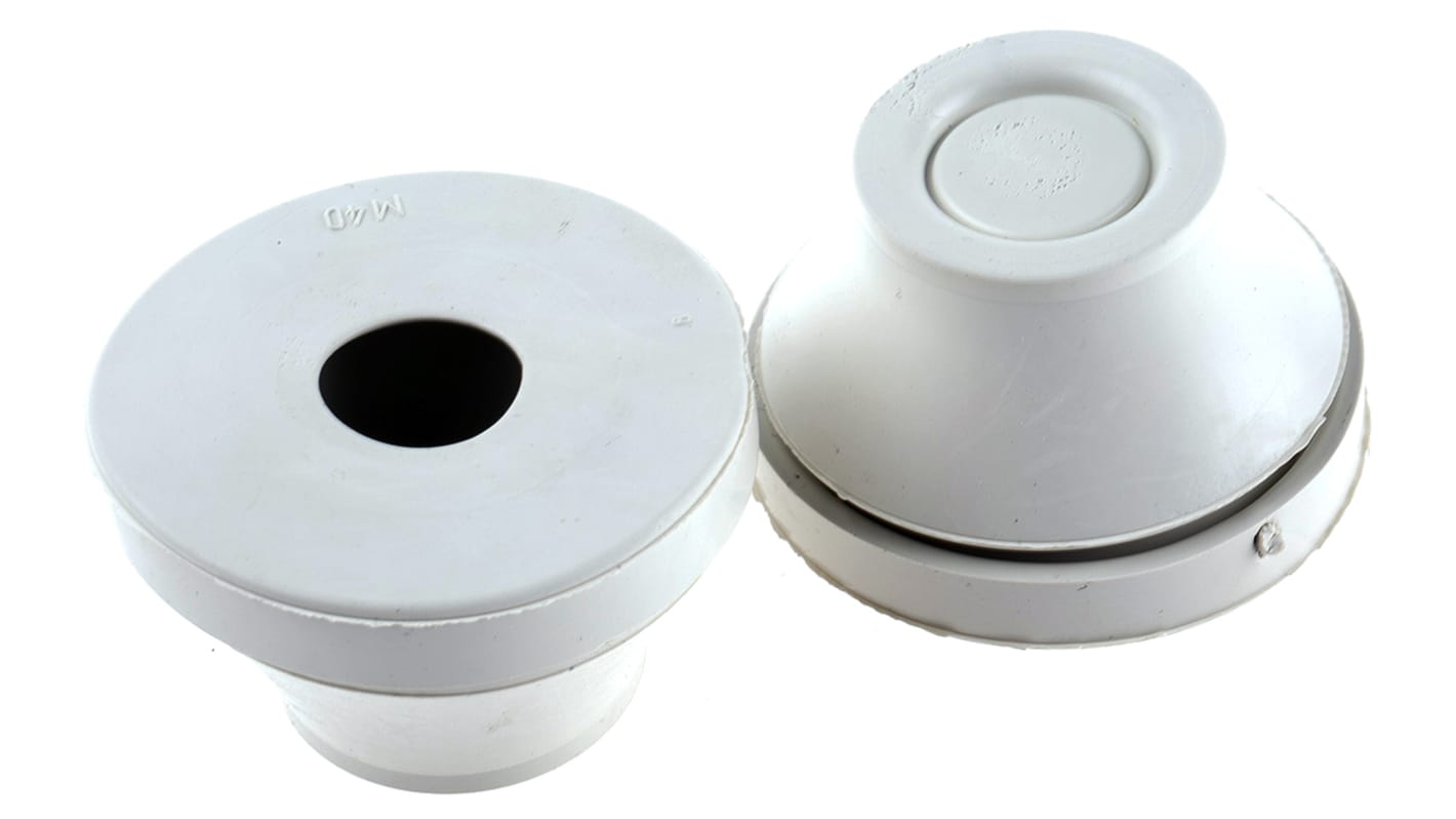 RS PRO Grey EPDM Cable Gland, M40 Thread, 20mm min., 26mm max., IP67