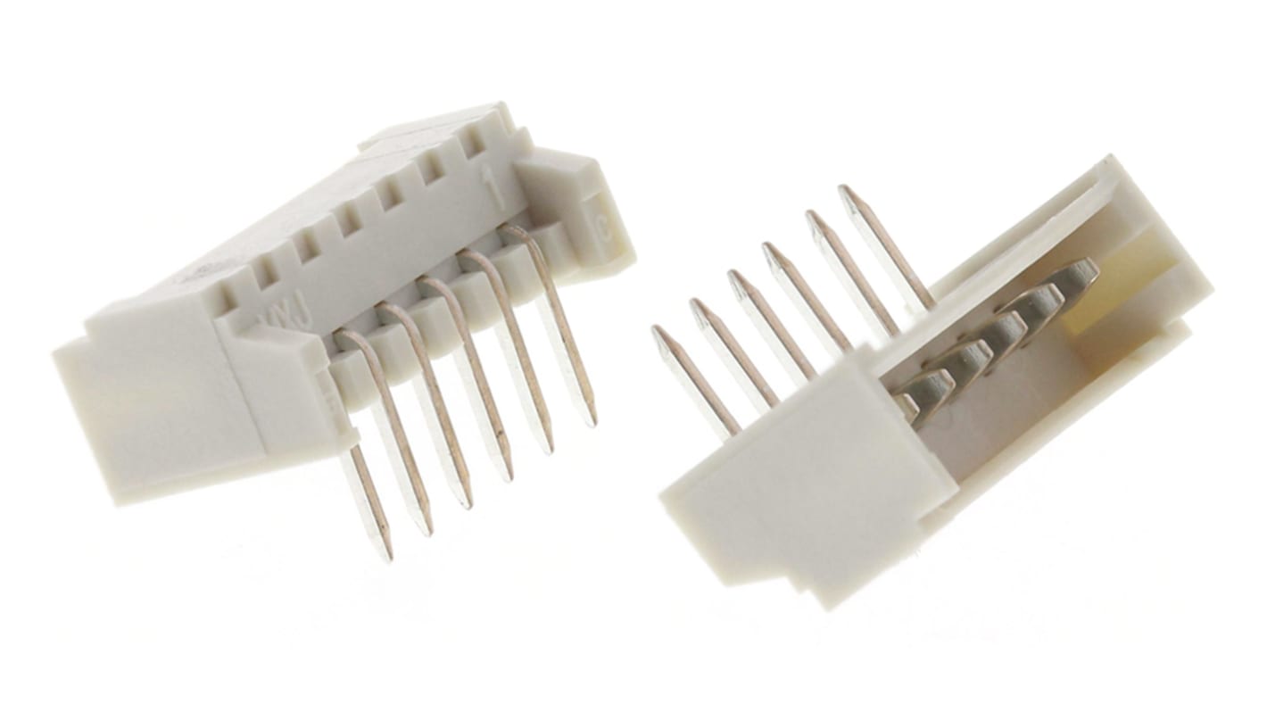 Molex PicoBlade Series Right Angle Through Hole PCB Header, 6 Contact(s), 1.25mm Pitch, 1 Row(s), Shrouded