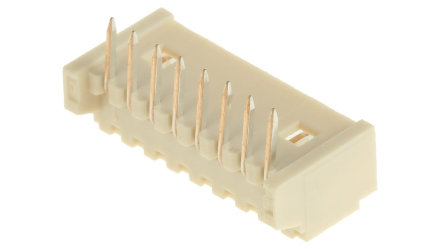 Molex 8p单排排针 直角线对板连接器, 1.25mm间距, 1.0A, 125.0 V, THT安装, PicoBlade系列