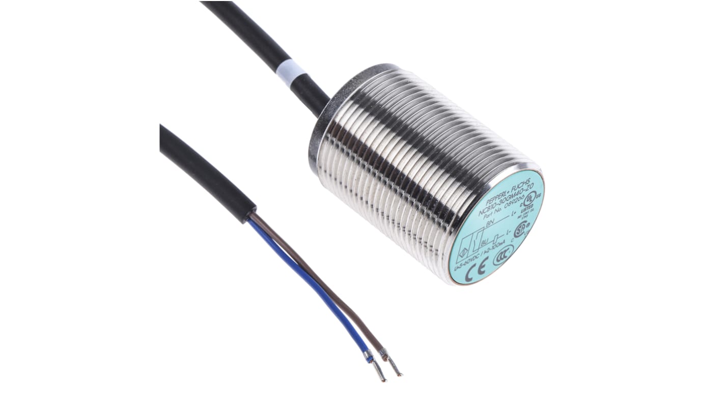 Rs-Online Sensore di prossimità Cilindro filettato Pepperl + Fuchs M30 rilevamento 10 mm 5 → 60 V c.c