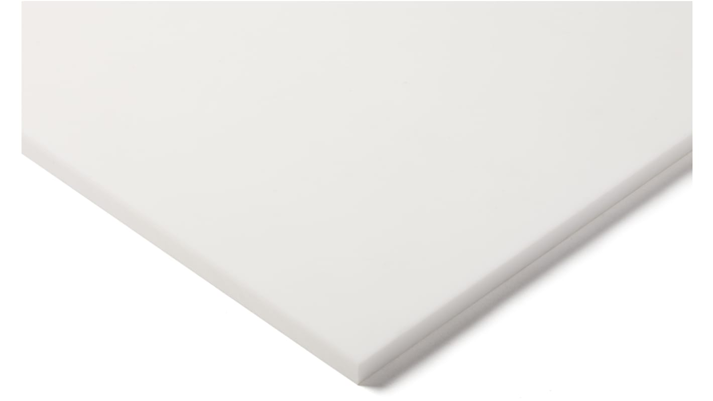 Foglio di plastica Tipo pieno RS PRO in PTFE, Bianco, 600mm x 300mm x 1.5mm