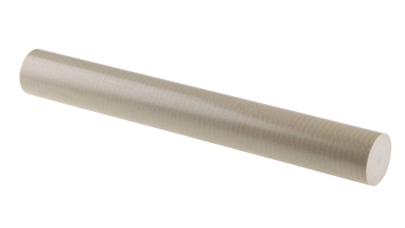 RS PRO Beige Polyetheretherketone PEEK Rod, 300mm x 36mm Diameter
