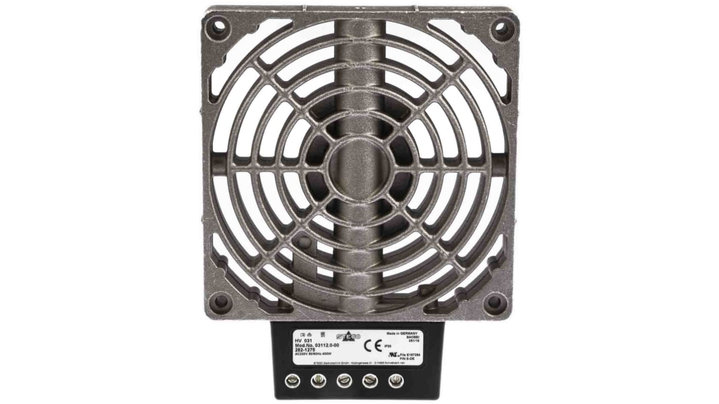 STEGO Enclosure Heater, 230V ac, 400W Output, 400W Input, 22mm x 119mm x 151mm