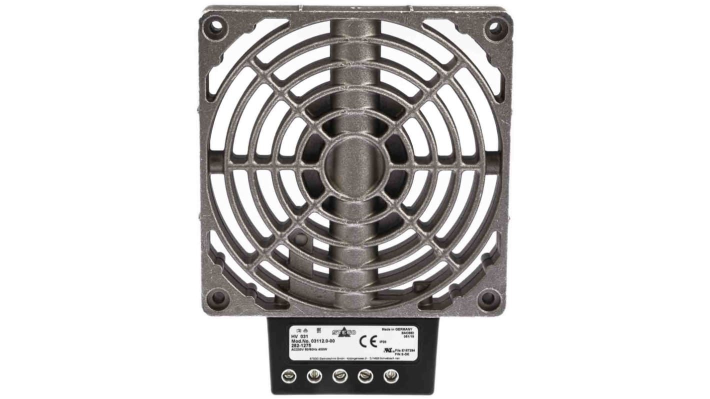 STEGO 机柜加热器, 400W, 230V 交流电源, 400W输入, 108m³/h