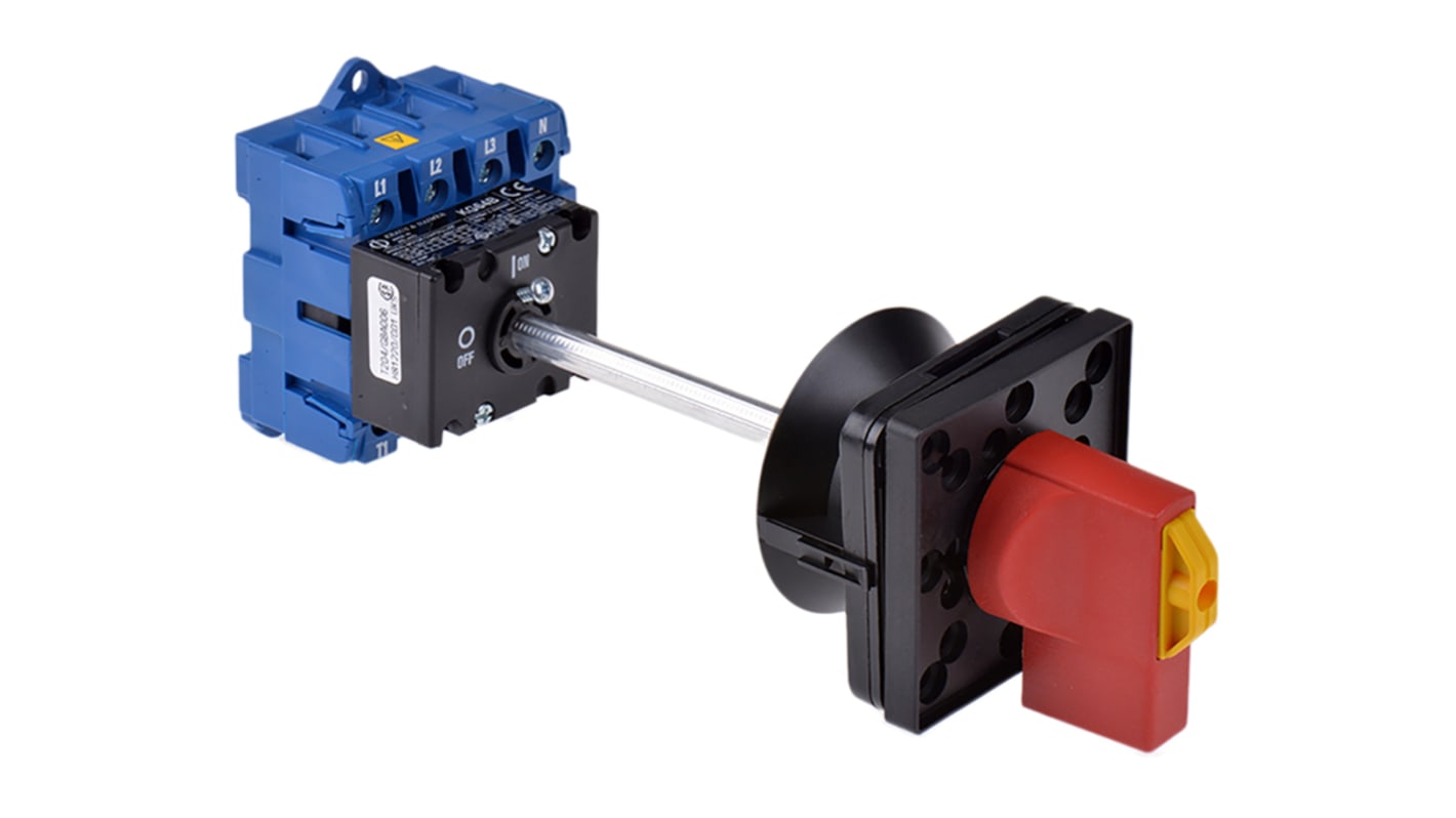 Kraus & Naimer 4P Pole Isolator Switch - 63A Maximum Current, 22kW Power Rating, IP65