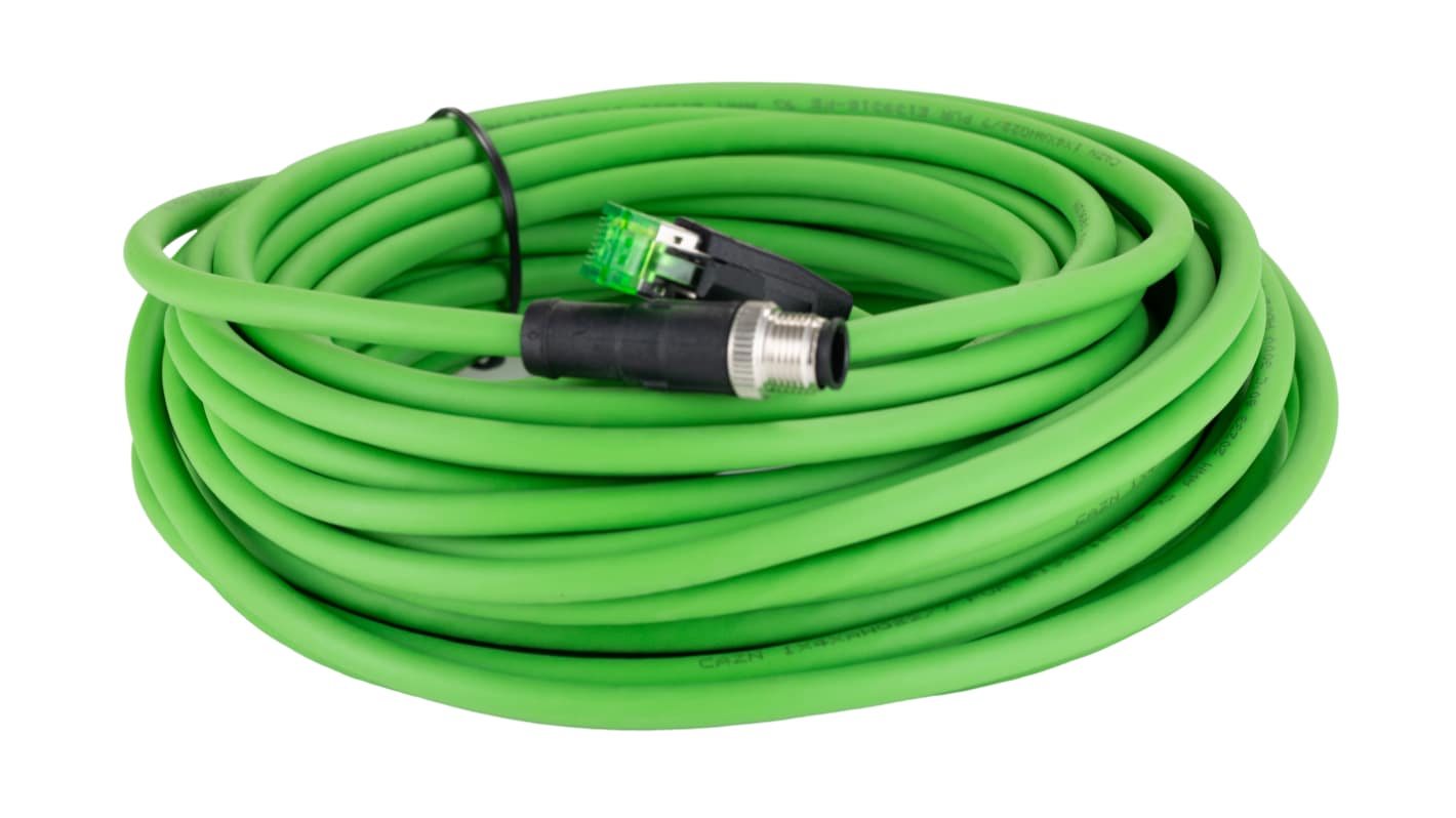 Kabel ze złączem Złącze M12 liczba rdzeni 4 długość 15m Rodzaj A Męskie Złącze B RJ45