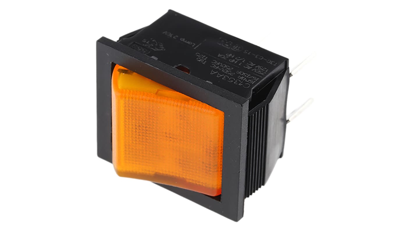 Interruttore a bilanciere Arcolectric, DPST, On-Off Illuminato
