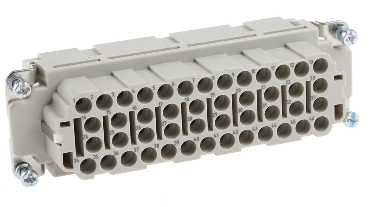 Inserto connettore HARTING, Femmina, serie Han EE, 16A, 46 vie
