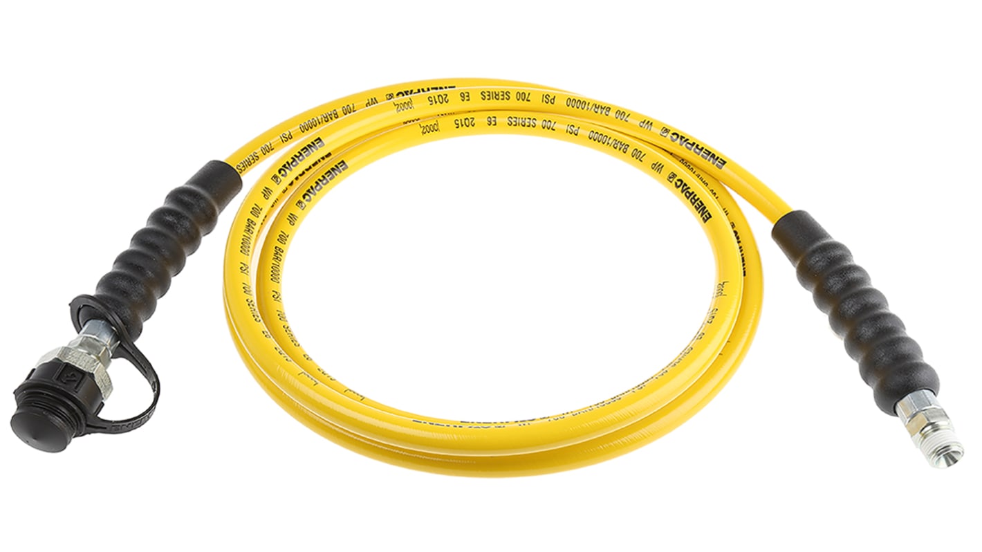 Enerpac 高压胶管总成, 3000mm总长, 700bar最大压力, NPTF 3/8 外螺纹接头, 6.4mm内径