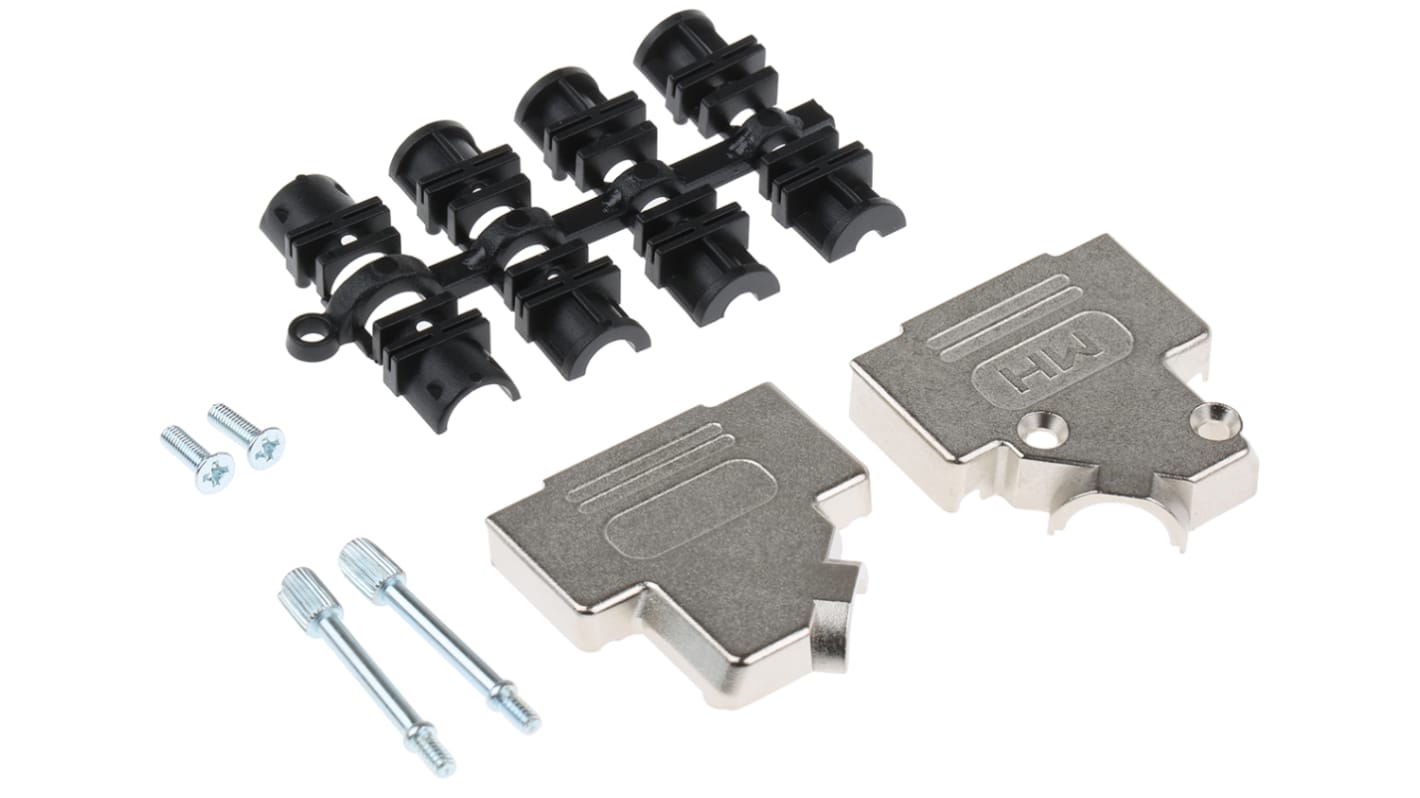 MH Connectors MHD45ZK Sub-D Gehäuse gewinkelt, 15-polig, Silber, Größe A, aus Zink MH Connectors MHD45ZK Sub-D Gehäuse gewinkelt, 15-polig, Silber, Größe A, aus Zink