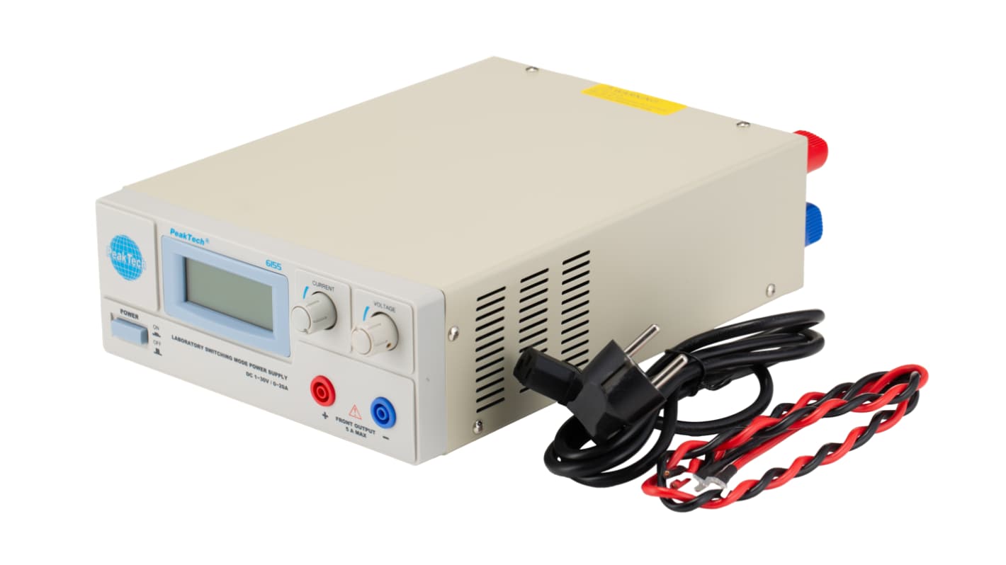 Zasilacz laboratoryjny 1 → 30V dc 0 → 20A PeakTech 600W Zasilacz laboratoryjny