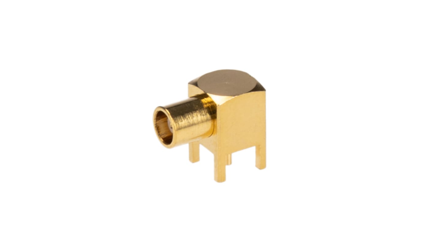 RS PRO, Jack PCB MCX Connector, 50Ω, Through Hole Termination, Right Angle Body