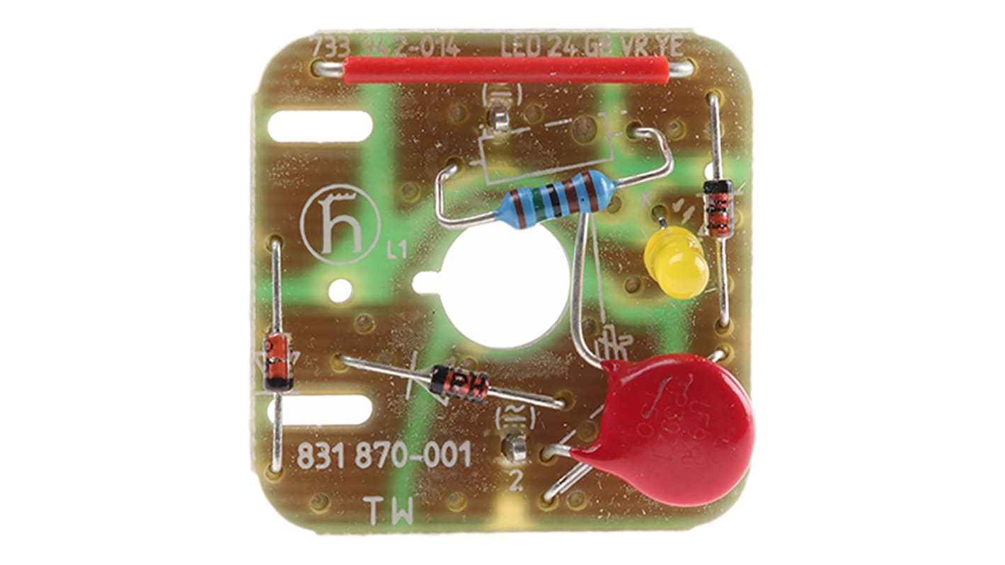 Accessorio connettore, Hirschmann, Raddrizzatore LED (giallo), uso con Connettore rettangolare serie GDM