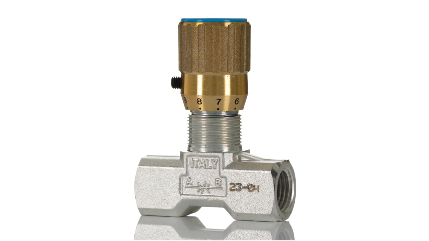 RS PRO Hydraulisk flowreguleringsventil, BSP 1/4, 210bar