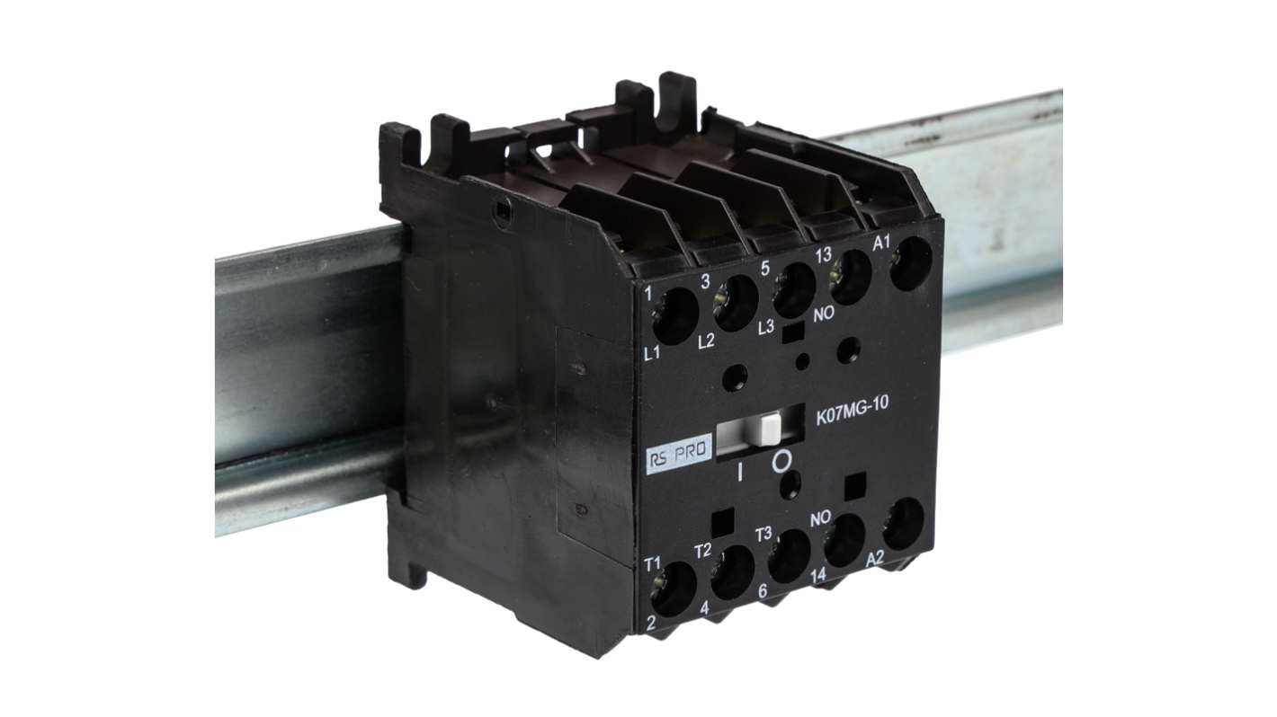 RS PRO Contactor, 24 V Coil, 4-Pole, 5.5 kW, 3NO, 24 V dc