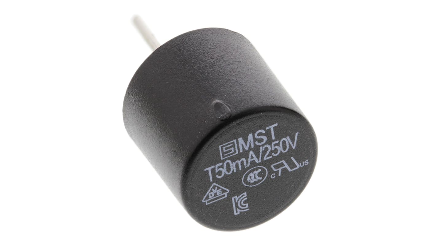 Schurter, Ikke-selvnulstillende sikring, 50mA, Reaktionshastighed: T 250V ac
