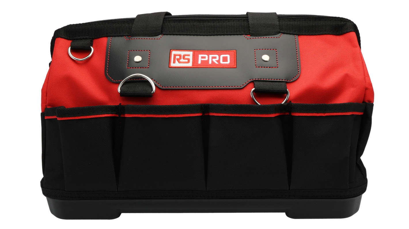 RS PRO 600 Denier Fabric Tool Bag with Shoulder Strap 400mm x 230mm x 270mm