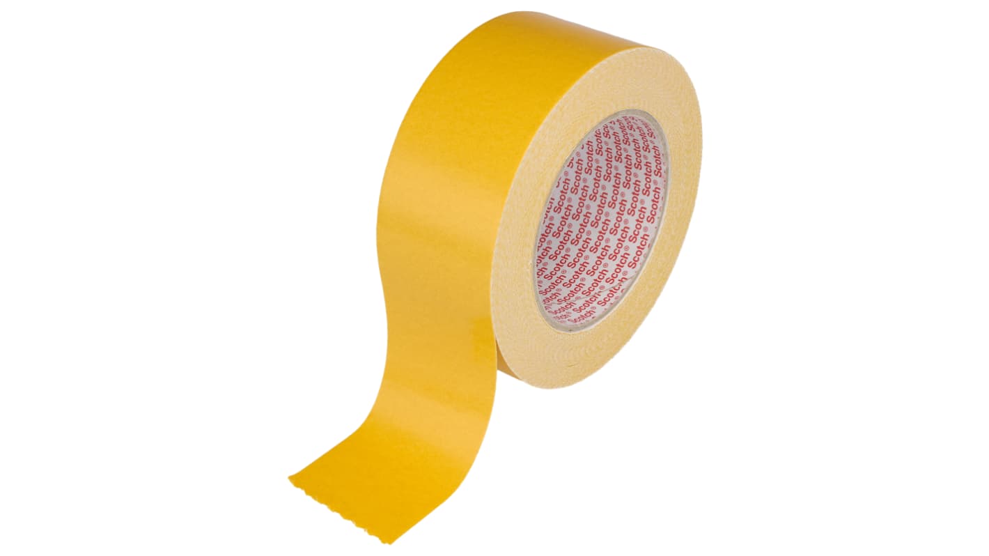3M 9191 White Double Sided Paper Tape, 0.26mm Thick, Polyethylene Backing, 50mm x 25m