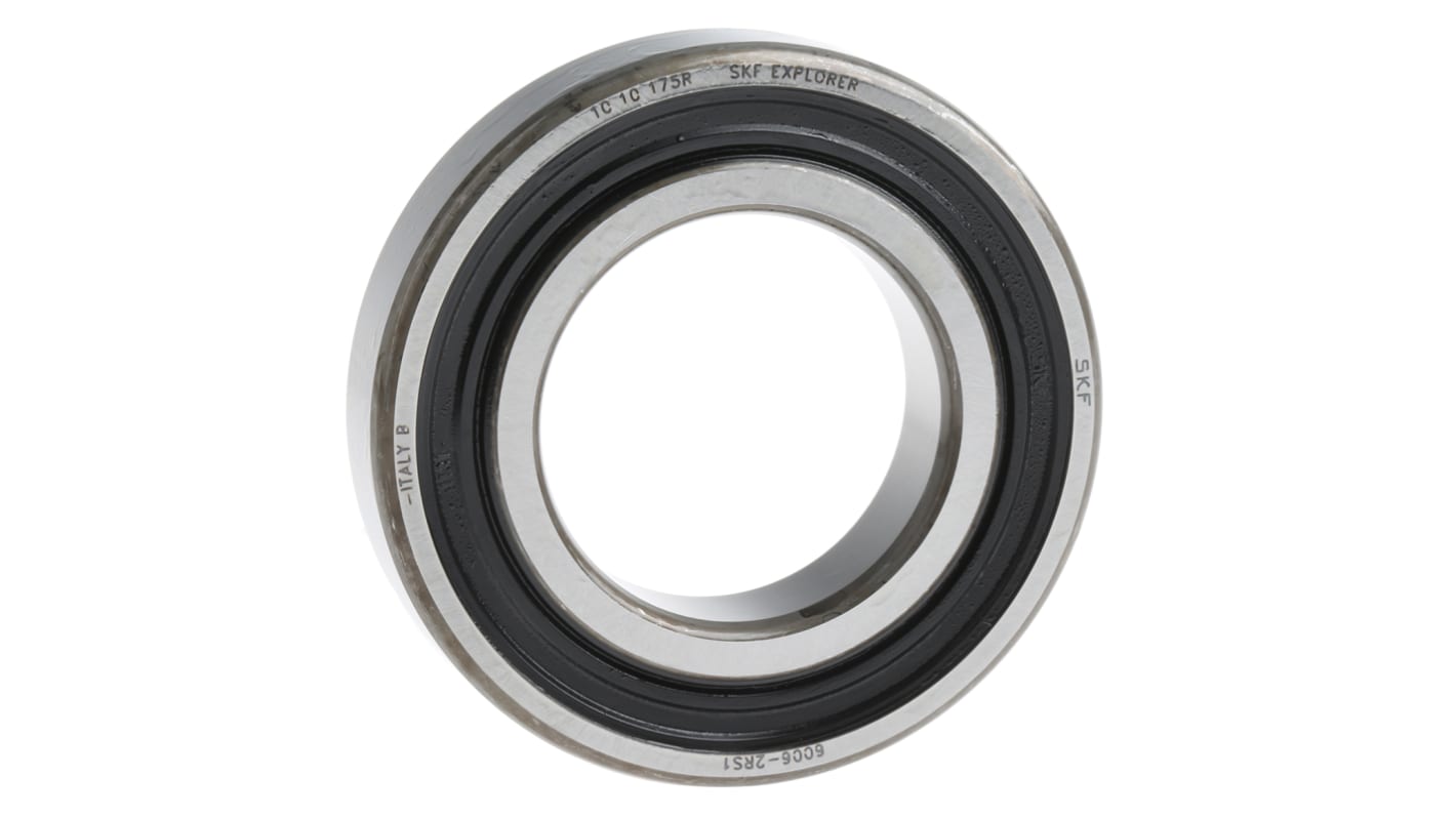 SKF 6006-2RS1 Single Row Deep Groove Ball Bearing- Both Sides Sealed 30mm I.D, 55mm O.D