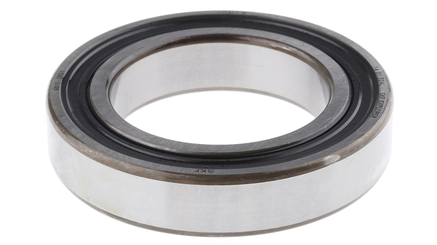 SKF 6010-2RS1 Single Row Deep Groove Ball Bearing- Both Sides Sealed 50mm I.D, 80mm O.D