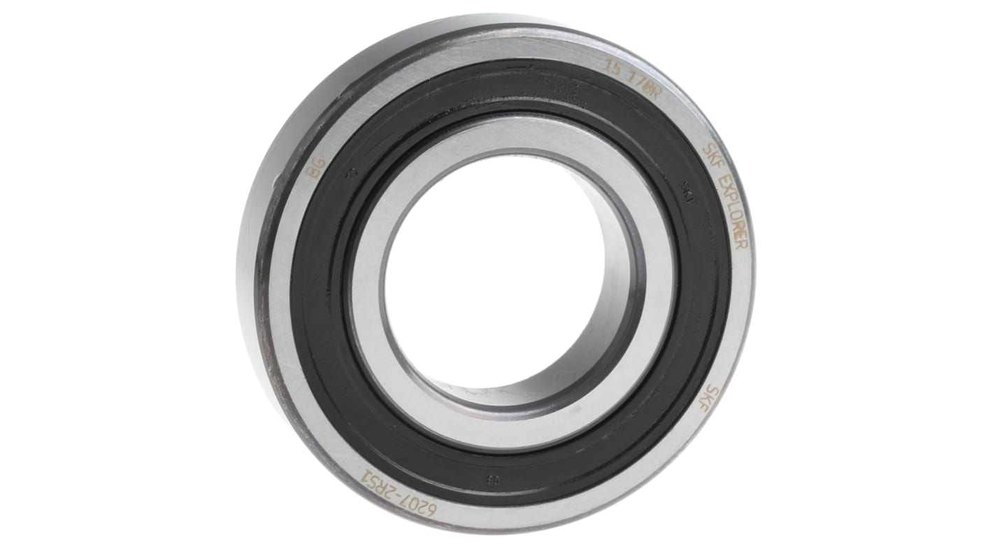 SKF 6207-2RS1 Single Row Deep Groove Ball Bearing- Both Sides Sealed 35mm I.D, 72mm O.D