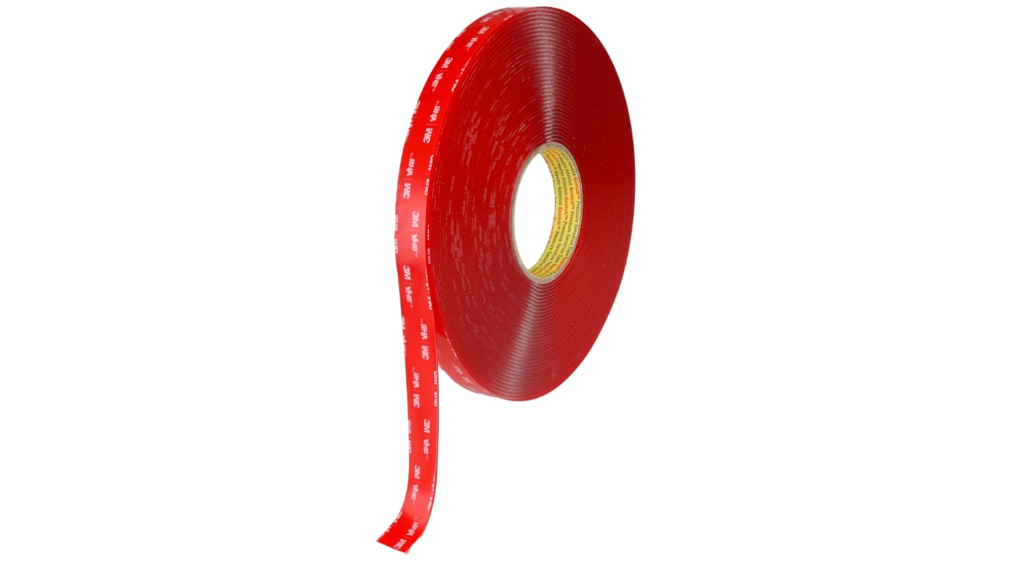 3M 4918F, VHB Clear Foam Tape, 19.0mm x 16.50m, 2.0mm Thick