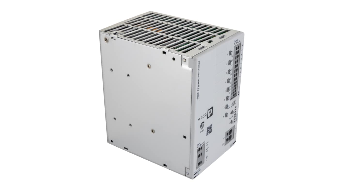 Alimentatore a montaggio su guida DIN Phoenix Contact, 24V, 20A, 240V, 480W