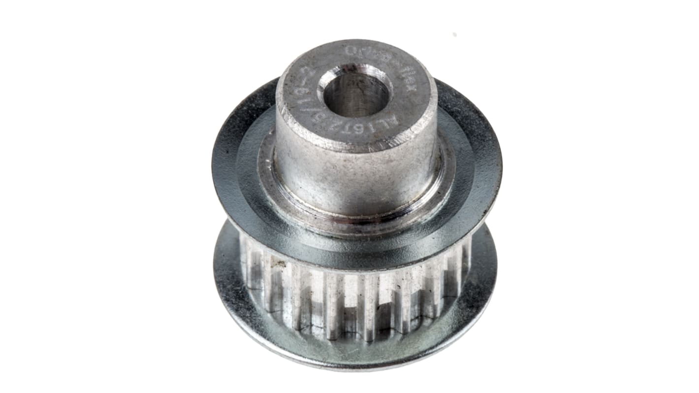 RS PRO Alu Zahnriemenscheibe für 6mm Riemen, 19 Zähne / Teilung 2.5mm, Bohrung 4mm