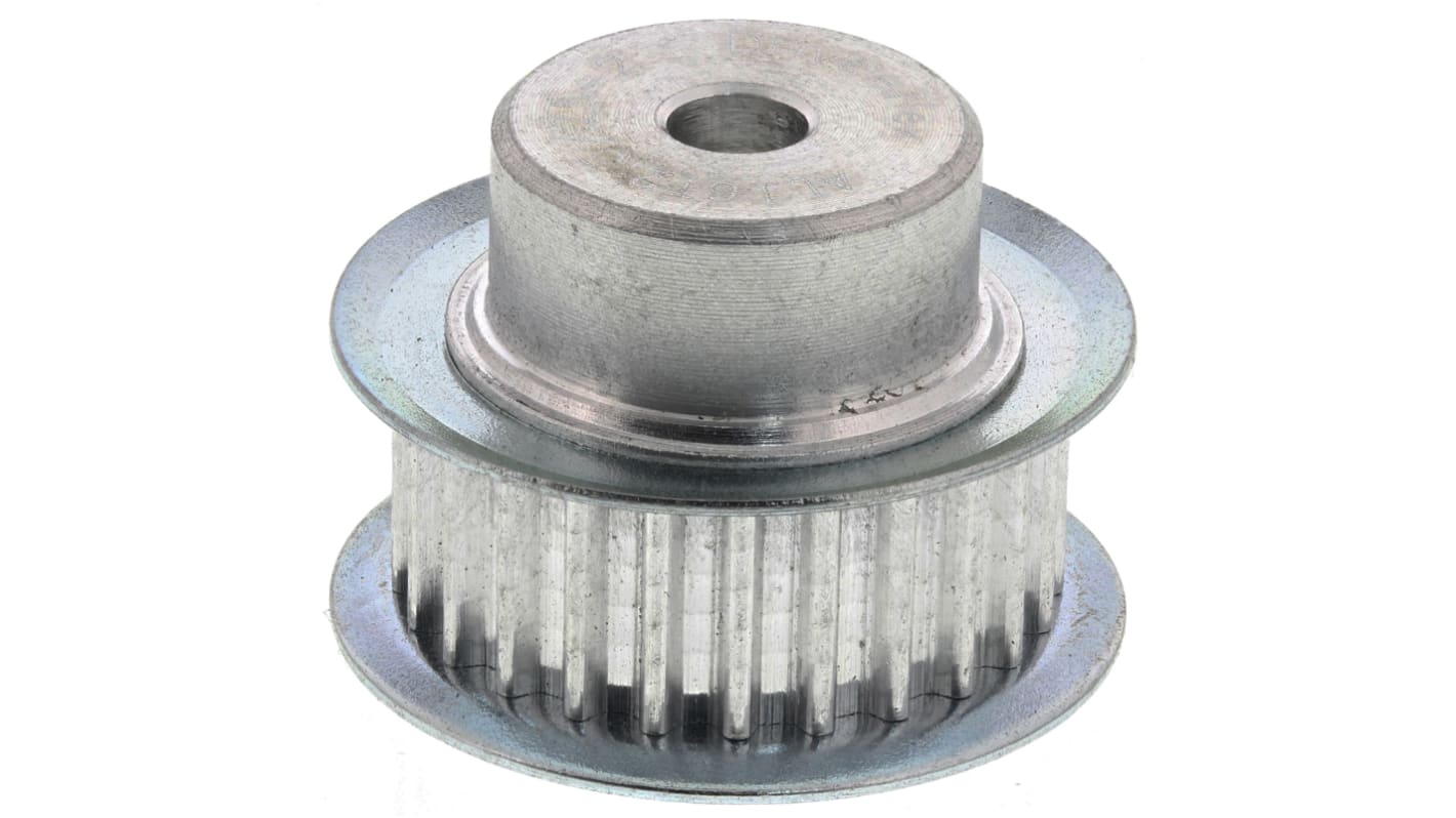 Tandremsskive, Aluminium, 25 tænder, Afstand: 2.5mm, passer til 6mm rembredde, huldia.: 4mm