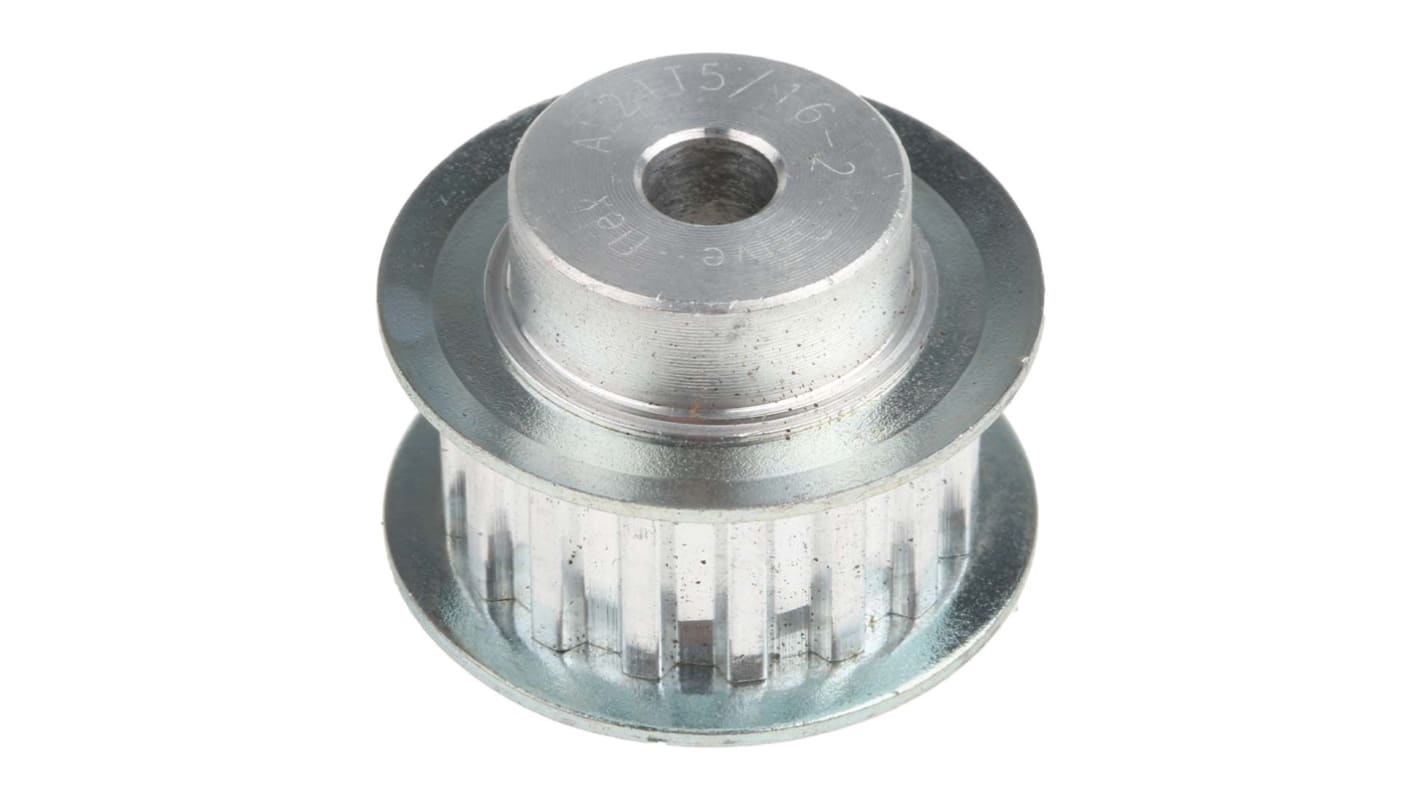 Puleggia per cinghie sincrone RS PRO, 16 denti, passo 5mm, foro 6mm, per cinghie larghe 10mm, in Alluminio
