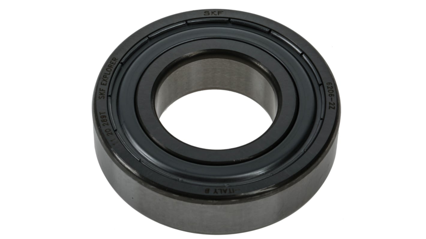 SKF 6206-2Z Single Row Deep Groove Ball Bearing- Both Sides Shielded 30mm I.D, 62mm O.D