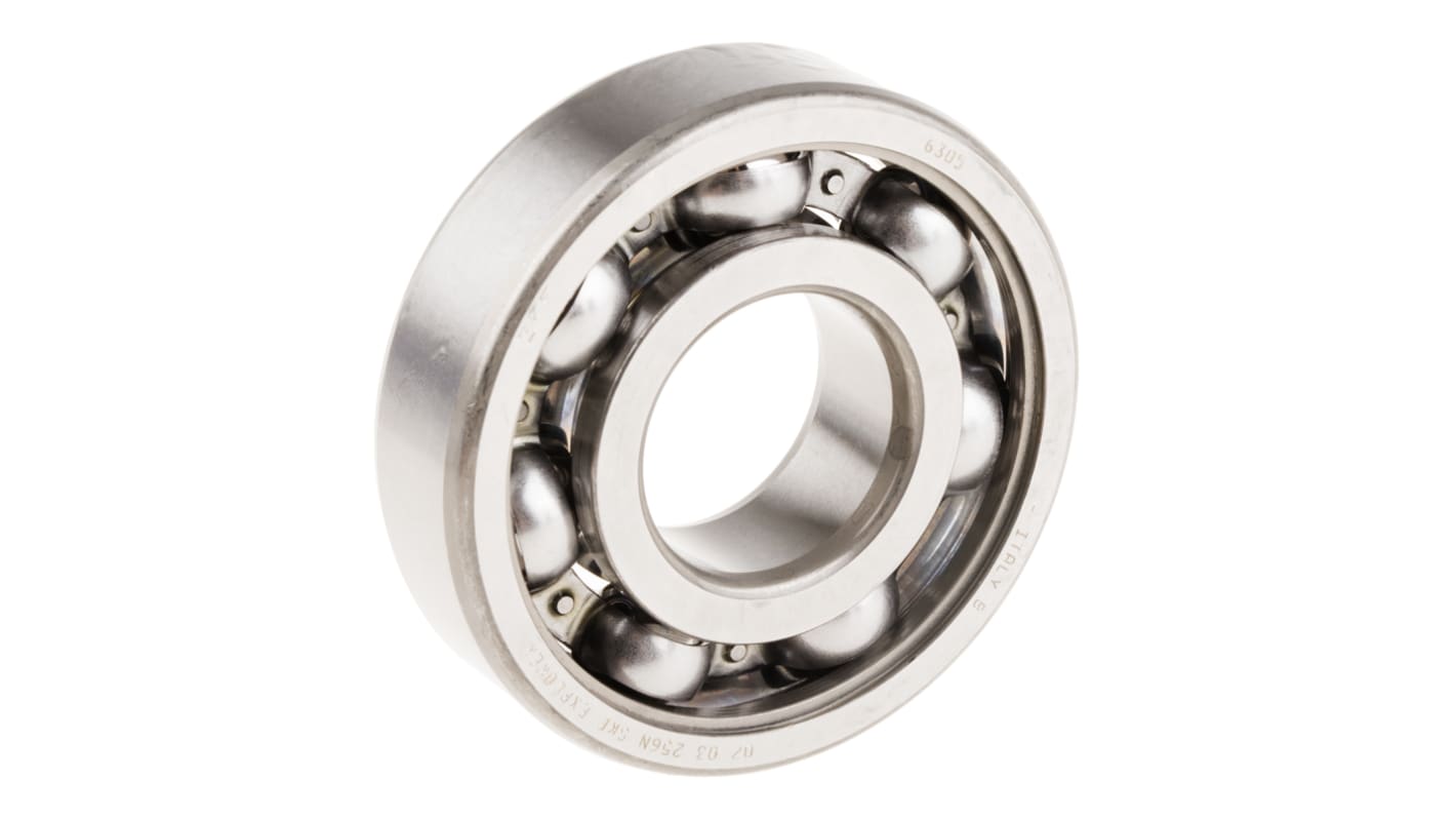 SKF 6305 Single Row Deep Groove Ball Bearing- Open Type 25mm I.D, 62mm O.D