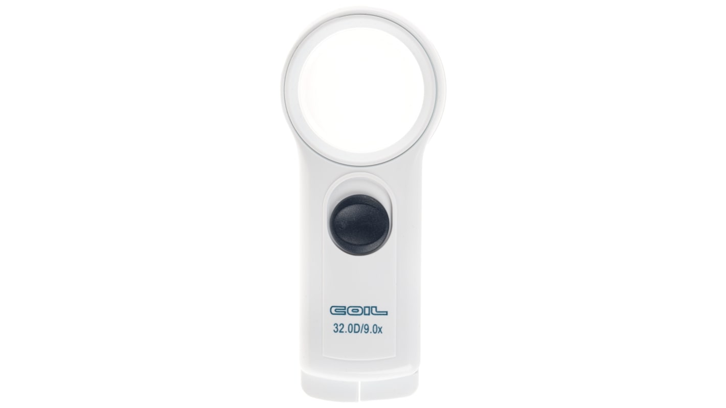 Coil Illuminated Magnifier, 9X x Magnification, 45mm Diameter