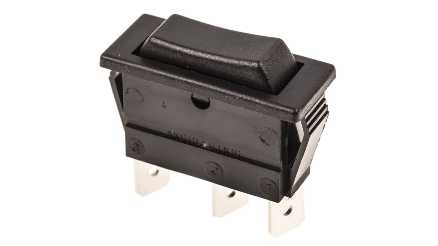Arcolectric (Bulgin) Ltd SPDT, On-Off-On Rocker Switch Panel Mount
