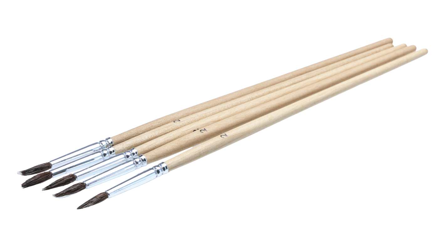 RS PRO Black Natural Bristle PCB and Flux Brush