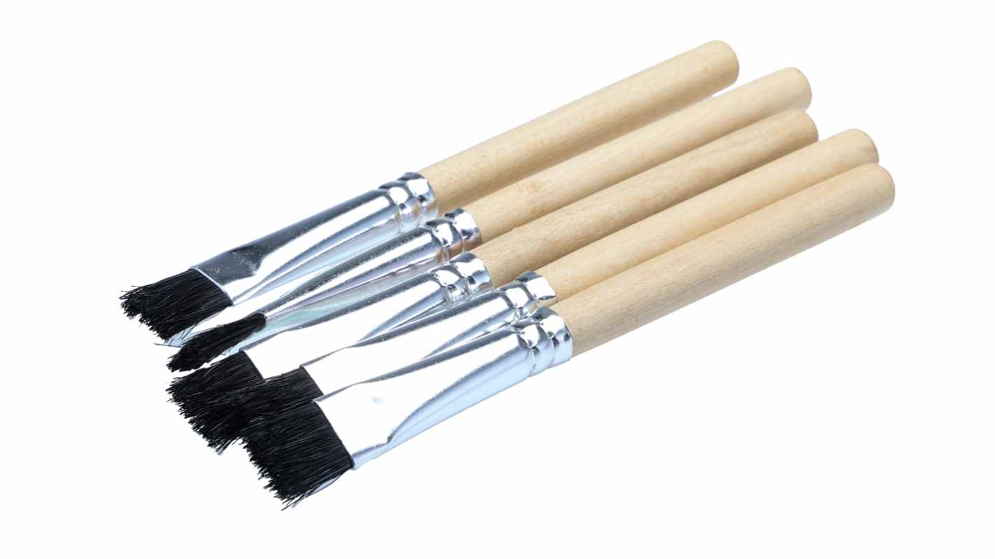 RS PRO Black Natural Bristle PCB and Flux Brush
