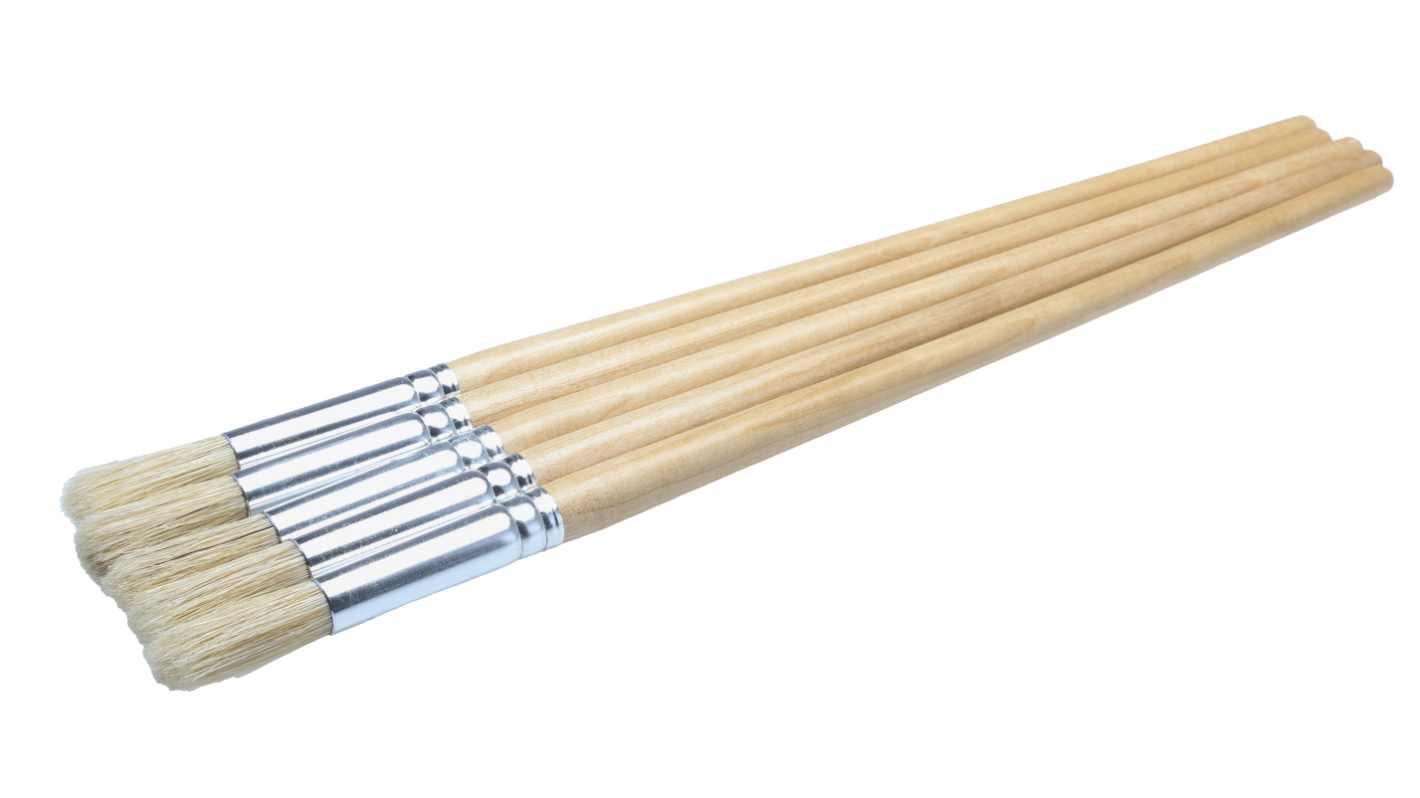 RS PRO Thin 6mm Fibre Paint Brush with Round Bristles