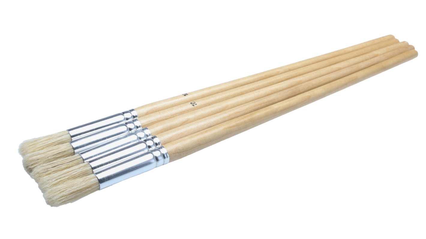 RS PRO Thin 12mm Fibre Paint Brush with Round Bristles